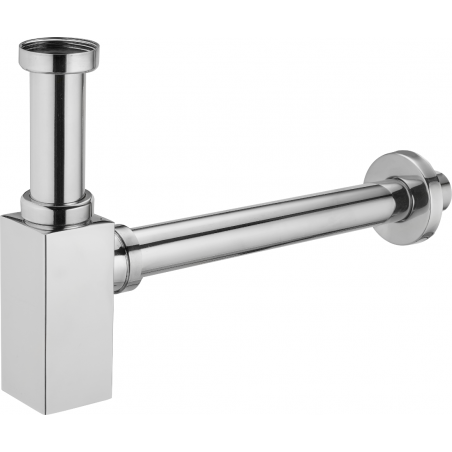 Mexen square semi-siphon for washbasin, chrome - 79960-00