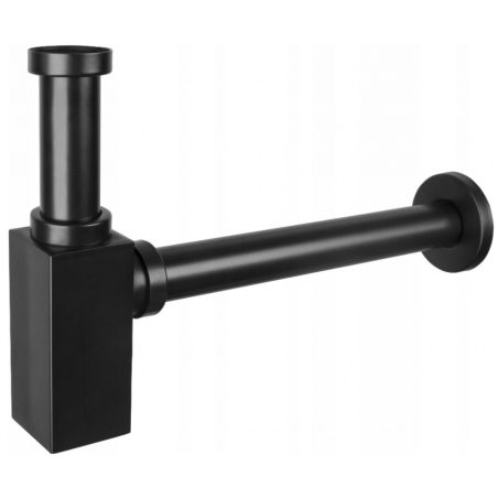 Mexen square washbasin bottle trap, black - 79960-70