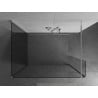 Mexen Kioto Walk-in Shower Wall 140 x 100 x 40 cm, Transparent, Chrome - 800-140-100-221-01-00-040