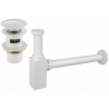 Mexen half-siphon basin square with click-clack plug, with overflow, white - 7992060-20