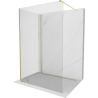 Mexen Kioto Walk-in Shower Wall 135 x 110 cm, transparent, brushed gold - 800-135-212-55-00-110