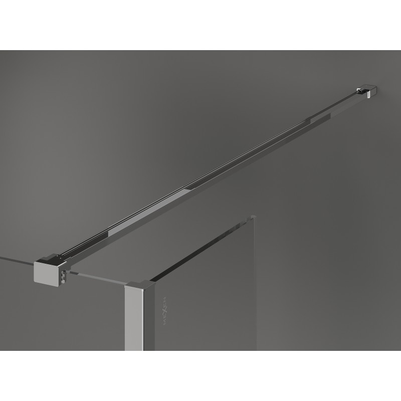 Mexen Kioto Walk-in Shower Wall 110 x 110 x 40 cm, transparent, chrome - 800-110-110-221-01-00-040