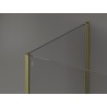 Mexen Kioto Walk-in shower wall 90 x 80 cm, black frame, brushed gold - 800-090-212-55-70-080
