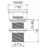 Mexen Square washbasin semi-siphon with click-clack plug, without overflow, chrome - 7991660-00
