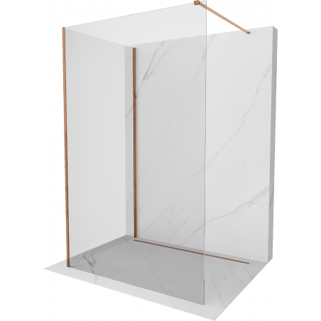 Mexen Kioto Walk-in Shower Wall 100 x 85 cm, transparent, rose gold - 800-100-212-60-00-085