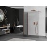 Mexen Kioto Walk-in Shower Wall 125 x 90 cm, transparent, rose gold - 800-125-212-60-00-090