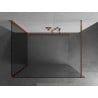 Mexen Kioto Walk-in Shower Panel 105 x 100 cm, Transparent, Rose Gold - 800-105-212-60-00-100