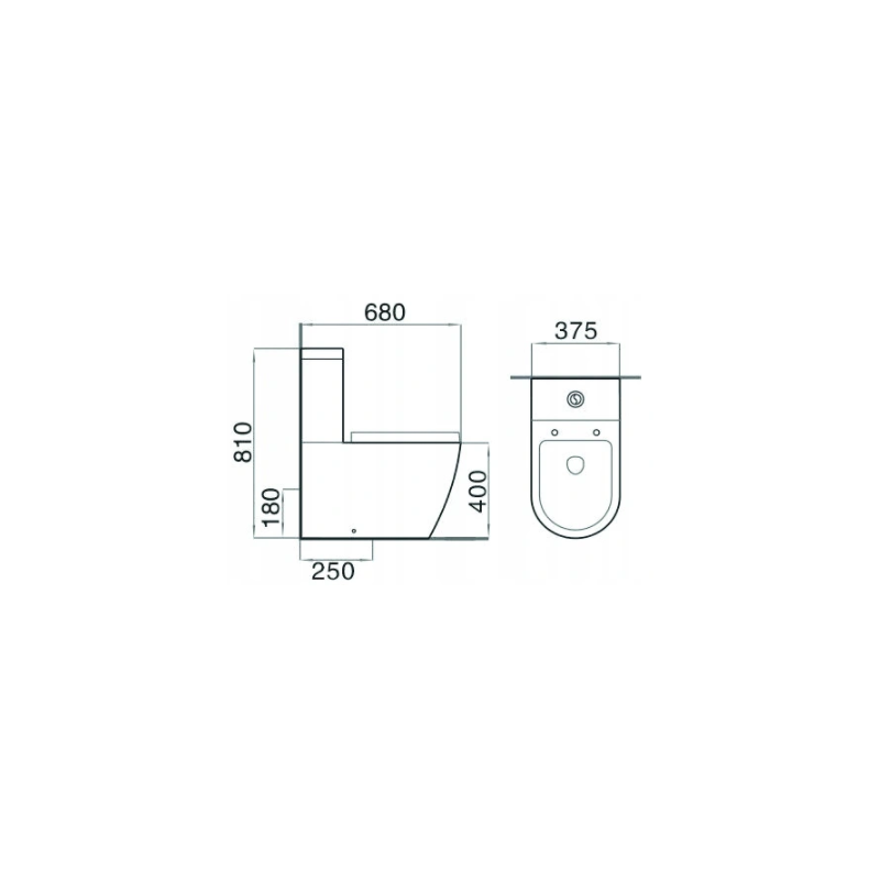 Mexen Lena compact toilet with soft-close seat, white - 31051000