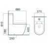 Mexen Lena compact toilet with soft-close seat, white - 31051000