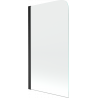Mexen Felix 1-panel bath screen 70 x 140 cm, transparent, black - 890-070-001-70-00