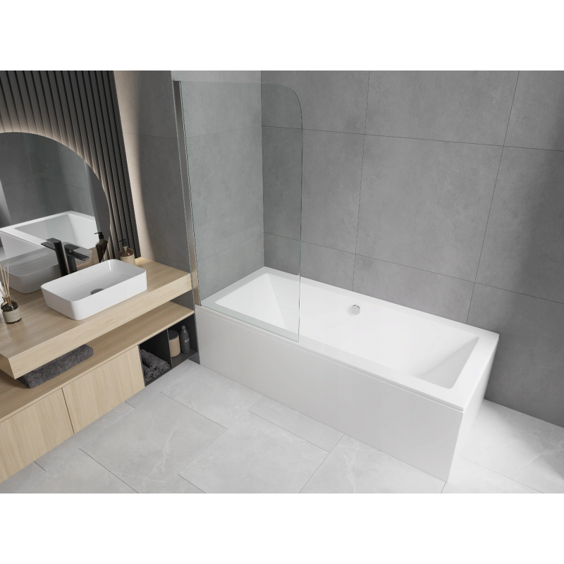 Mexen Felix 1-wing bathtub screen 75 x 140 cm, transparent, chrome - 890-075-001-01-00