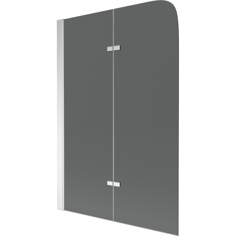 Mexen Felix 2-panel bathtub screen 80 x 140 cm, graphite, chrome - 890-080-002-01-40