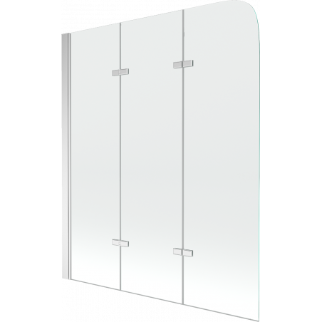 Mexen Felix 3-wing bathtub screen 120 x 140 cm, Transparent, Chrome - 890-120-003-01-00