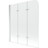 Mexen Felix 3-wing bathtub screen 120 x 140 cm, Transparent, Chrome - 890-120-003-01-00