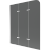 Mexen Felix 3-panel Bath Screen 120 x 140 cm, Graphite, Chrome - 890-120-003-01-40