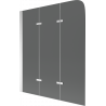 Mexen Felix 3-panel bathtub screen 120 x 140 cm, graphite, chrome - 890-120-003-01-40