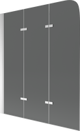 Mexen Felix 3-wing bathtub screen 120 x 140 cm, Graphite, Chrome - 890-120-003-01-40
