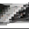 Mexen Kioto Shower Wall Walk-in 120 x 120 cm, Black Pattern, Rose Gold - 800-120-212-60-70-120