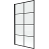 Mexen Alex 1-panel shower screen 80 x 140 cm, black grid - 893-080-001-70-77