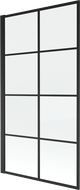 Mexen Alex 1-panel bathtub screen 80 x 140 cm, black grid - 893-080-001-70-77