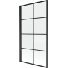 Mexen Alex 1-wing bathtub screen 70 x 140 cm, black grid fix - 893-070-000-70-77