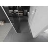 Mexen Kioto Walk-in Shower Wall 110 x 80 x 40 cm, transparent, white - 800-110-080-221-20-00-040