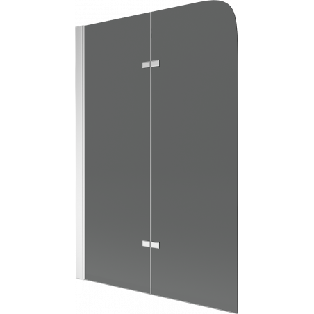 Mexen Felix 2-wing bathtub screen 100 x 140 cm, Graphite, Chrome - 890-100-002-01-40