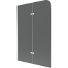 Mexen Felix 2-panel bathtub screen 100 x 140 cm, graphite, chrome - 890-100-002-01-40