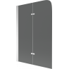 Mexen Felix 2-panel shower screen 100 x 140 cm, graphite, chrome - 890-100-002-01-40