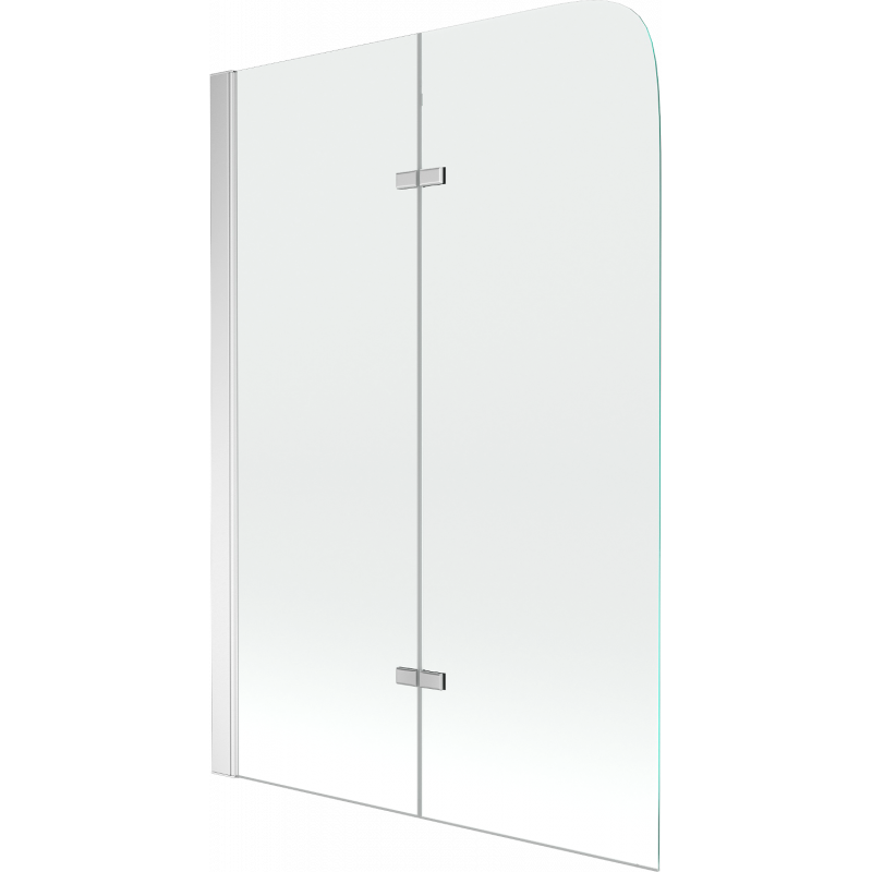 Mexen Felix 2-panel Bathtub Screen 100 x 140 cm, Transparent, Chrome - 890-100-002-01-00