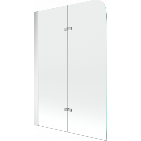 Mexen Felix 2-wing bathtub screen 100 x 140 cm, Transparent, Chrome - 890-100-002-01-00