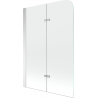 Mexen Felix 2-panel Bathtub Screen 100 x 140 cm, Transparent, Chrome - 890-100-002-01-00