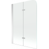 Mexen Felix 2-panel shower screen 100 x 140 cm, transparent, chrome - 890-100-002-01-00