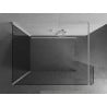 Mexen Kioto Walk-in Shower Wall 130 x 85 x 40 cm, transparent, white - 800-130-085-221-20-00-040