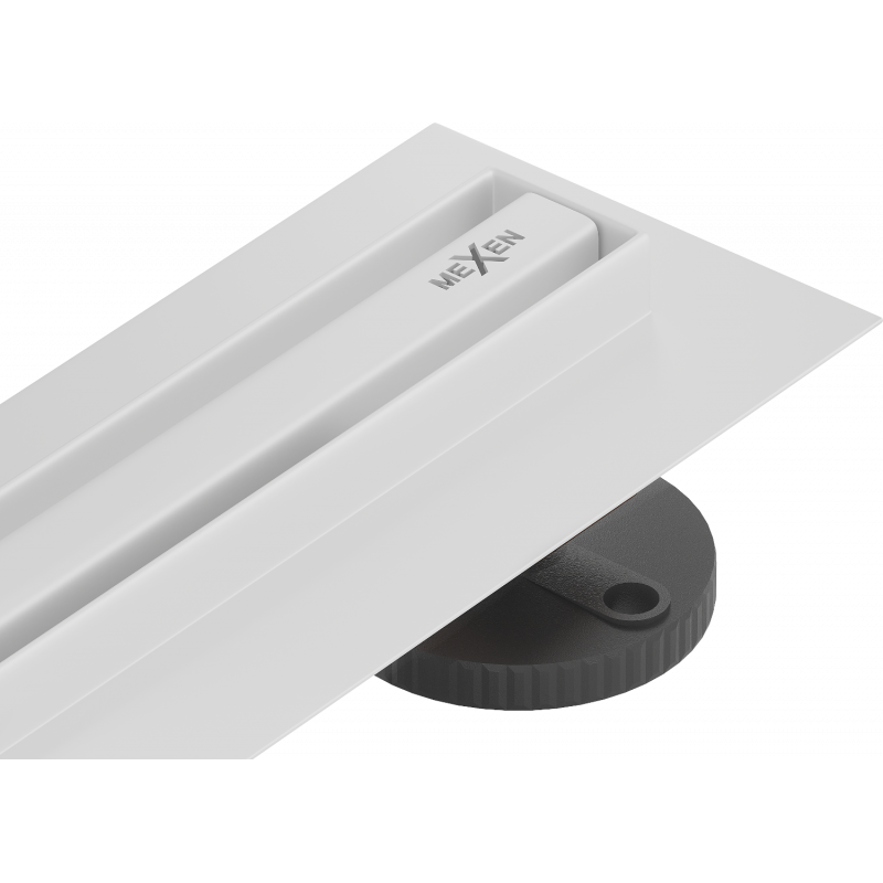 Mexen Flat 360° Slim rotating linear drain 80 cm, white - 1241080