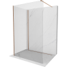 Mexen Kioto Walk-in Shower Wall 110 x 95 cm, Transparent, Brushed Copper - 800-110-212-65-00-095