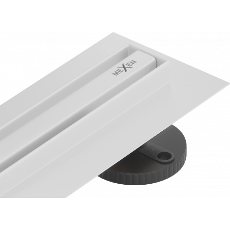Mexen Flat 360° Slim swivel linear drain 110 cm, White - 1241110