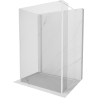 Mexen Kioto Walk-in Shower Panel 120 x 110 x 40 cm, transparent, white - 800-120-110-221-20-00-040
