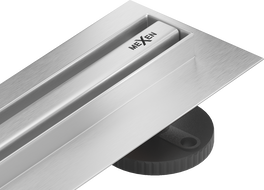 Mexen Flat 360° Slim swivel linear drain 90 cm, Chrome - 1041090