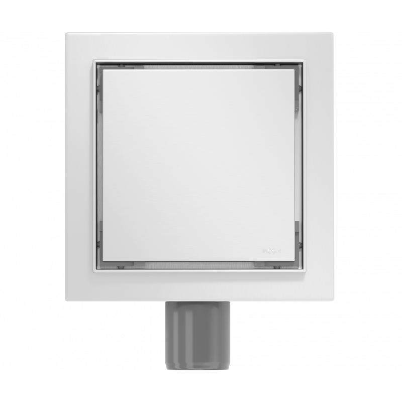Mexen Flat-Q M13 floor inlet square 12 x 12 cm, inox - 1010012