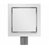 Mexen Flat square floor drain 15 x 15 cm, Chrome - 1010015