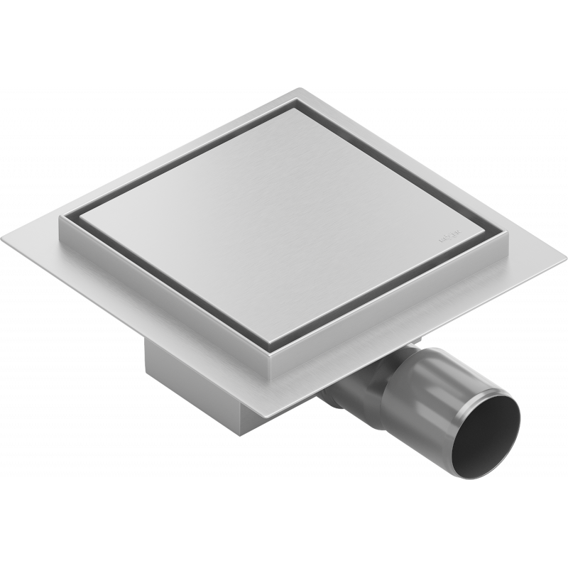Mexen Flat square floor drain 15 x 15 cm, Chrome - 1010015