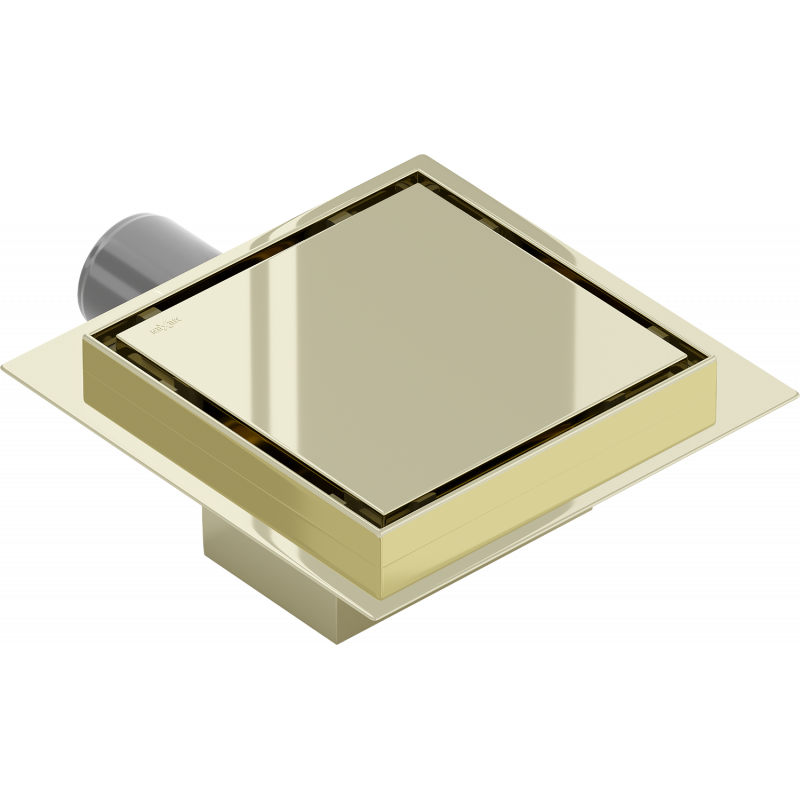 Mexen Flat-Q M13 square floor drain 12 x 12 cm, gold - 1510012