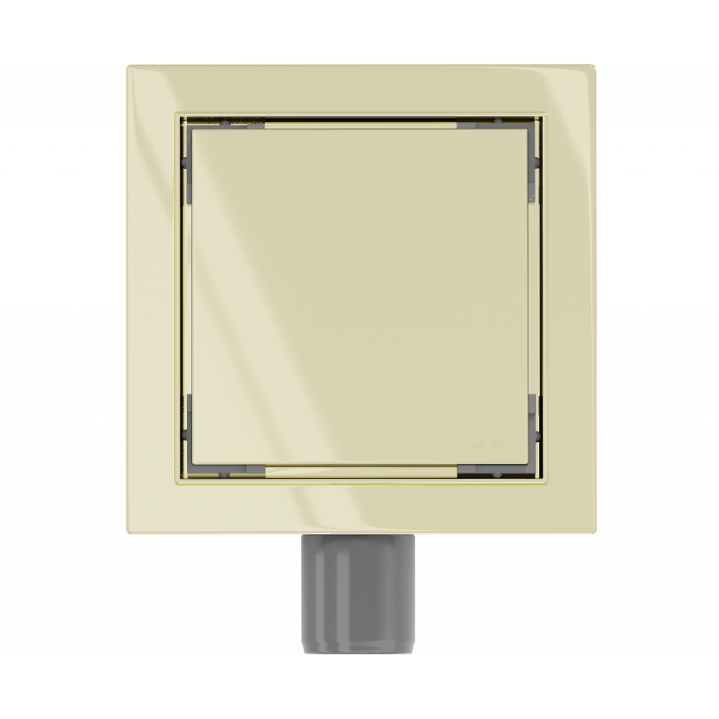 Mexen Flat-Q M13 square floor drain 12 x 12 cm, gold - 1510012