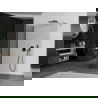 Mexen Kioto Walk-in Shower Wall 100 x 70 cm, Transparent, Gun Gray Brushed - 800-100-212-66-00-070