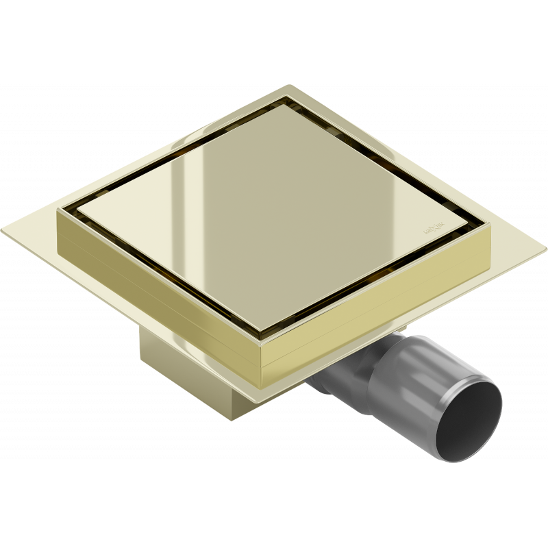 Mexen Flat square floor drain 15 x 15 cm, Gold - 1510015