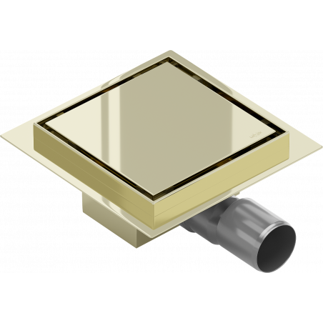 Mexen Flat-Q M13 square floor drain 15 x 15 cm, gold - 1510015