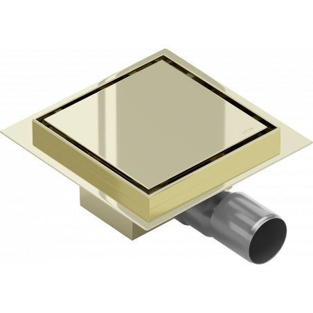 Mexen Flat square floor drain 15 x 15 cm, Gold - 1510015