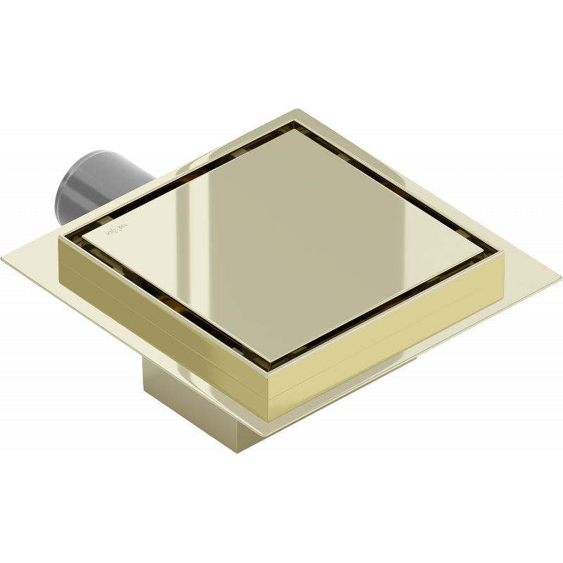 Mexen Flat-Q M13 square floor drain 15 x 15 cm, gold - 1510015