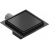 Mexen Flat square floor drain 12 x 12 cm, Black - 1710012